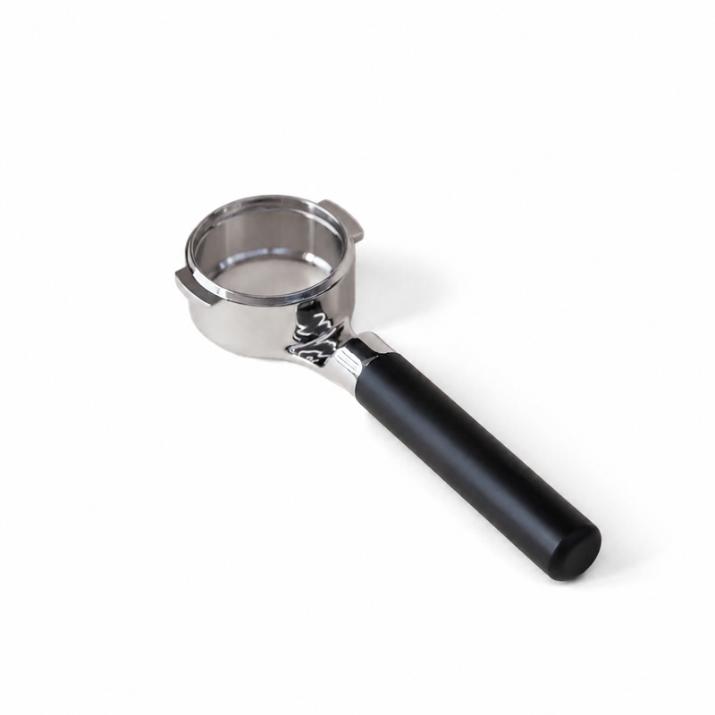 Yozcoffee 58mm bottomless portafilter with black handle for E61 espresso machines