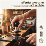 Espresso Tamper 58mm Aluminum Alloy Impact Design: ergonomic grip