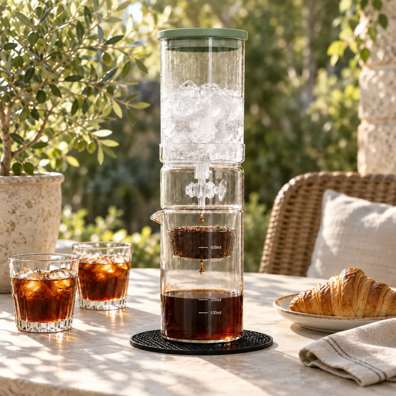 Cold-Drip-Kaffeebereiter – 600 ml Glasturm, einstellbarer Durchfluss - Produktbild