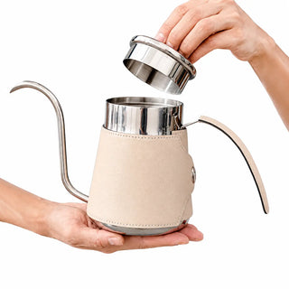 Gooseneck Pour Over Kettle 600/700ml 304 Stainless Steel: handheld size reference