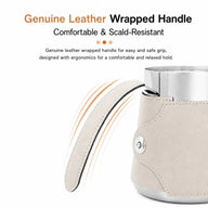 Gooseneck Pour Over Kettle 600/700ml 304 Stainless Steel: handle close-up