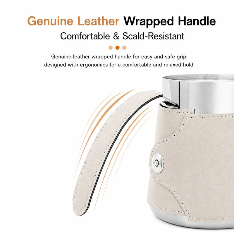 Gooseneck Pour Over Kettle 600/700ml 304 Stainless Steel: handle close-up
