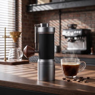 Manual Coffee Grinder 40 Settings Stainless Steel Burr: portable in a lifestyle coffee setup setup