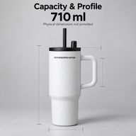 Insulated Tumbler with Handle & Straw – 710ml - miniatura 6