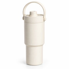 Ceramic-Lined Insulated Tumbler – 735ml (25oz), Carry Handle & Straw