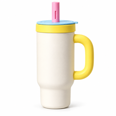 Insulated Straw Tumbler – 900ml, Removable Glass Insert