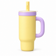 Insulated Straw Tumbler – 900ml, Removable Glass Insert - miniatura 9