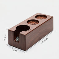 Espresso Tamper Stand 51-58mm ABS Wood Grain Organizer: dimensions