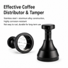 Yozcoffee adjustable needle espresso WDT distributor in black with stainless steel needles