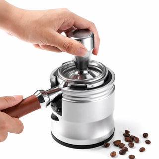 Espresso Tamping Stand Aluminum Alloy Adjustable Portafilter: yozcoffee aluminum alloy espresso portafilter tamping stan