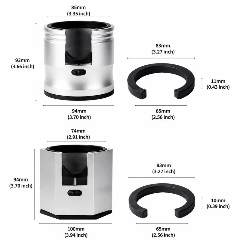 Espresso Tamping Stand Aluminum Alloy Adjustable Portafilter: yozcoffee aluminum alloy espresso portafilter tamping stan (6)