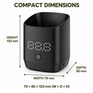 Coffee bean weighing cup dimensions 79 by 80 by 103 millimeters