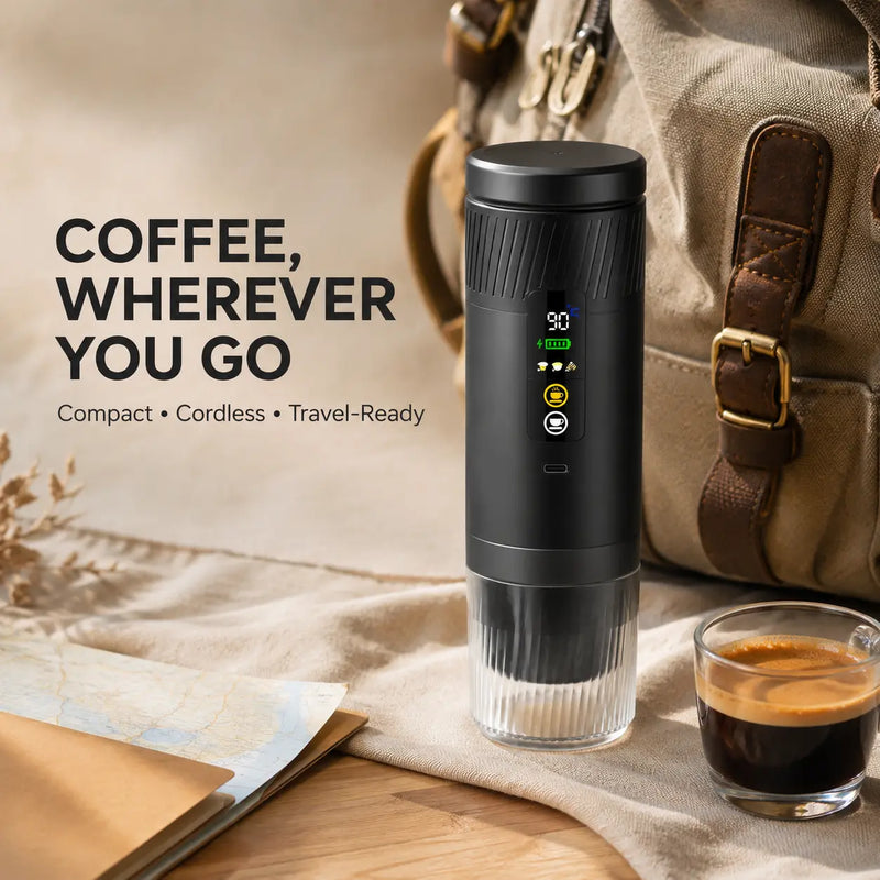 Cafetera portátil 3 en 1 – café caliente o frío, cápsulas y café molido - imagen del producto