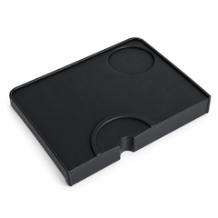 Silicone Espresso Tamping Mat – Black, 20.5 × 15 cm