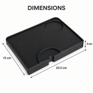 Silicone Espresso Tamping Mat – Black, 20.5 × 15 cm - miniatura 6