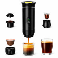 Portable Capsule Coffee Machine NS/DG Capsules & Ground Coffee: portable brewing parts