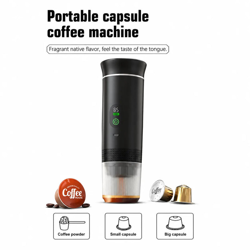 Portable Capsule Coffee Machine NS/DG Capsules & Ground Coffee: portable overview
