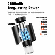 Portable Capsule Coffee Machine NS/DG Capsules & Ground Coffee: portable battery power