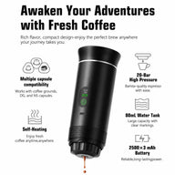 Portable Capsule Coffee Machine NS/DG Capsules & Ground Coffee: portable home outdoor use