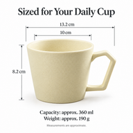 Ceramic Coffee Mug 360ml with Geometric Handle - Vorschaubild 6