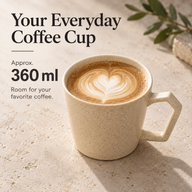 Ceramic Coffee Mug 360ml with Geometric Handle - Vorschaubild 8