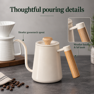 Ceramic Pour Over Coffee Kit – 450ml Server, Optional Kettle - Vorschaubild 5
