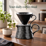 Ceramic Pour Over Coffee Set – 450ml Server & Dripper - Vorschaubild 3