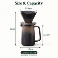 Ceramic Pour Over Coffee Set – 550ml Server & Dripper - Vorschaubild 7