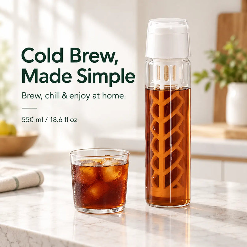 Yozcoffee ガラス製水出しコーヒーボトル 550 ml｜フィルター付きの商品画像