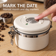 Coffee Bean Canister – 500ml, Stainless Steel & Date Dial - miniatura 5