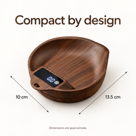 Coffee bean scale bowl dimensions: approximately 13.5 by 10 cm