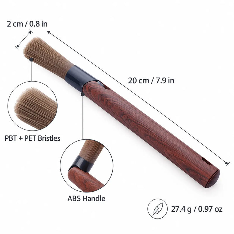 Coffee Cleaning Brush – Adjustable Head, Soft Bristles - productafbeelding
