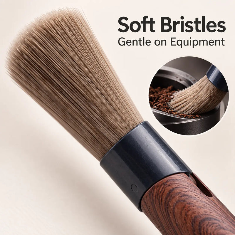 Coffee Cleaning Brush – Adjustable Head, Soft Bristles - productafbeelding