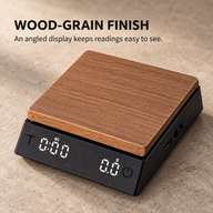 Coffee Scale with Timer – Wood-Grain, 0.1g, USB-C Rechargeable - miniatura 4
