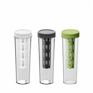 Cold Brew Infuser Bottle 600ml BPA-Free Slim Filter: three colors