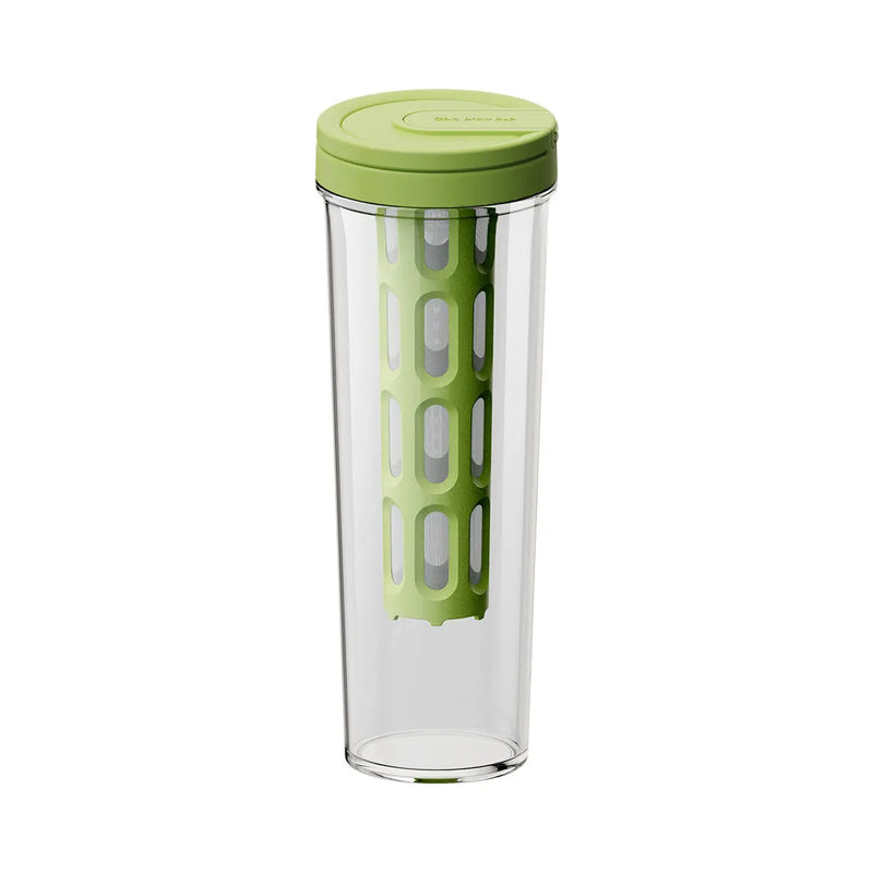 Cold Brew Infuser Bottle 600ml BPA-Free Slim Filter: green front