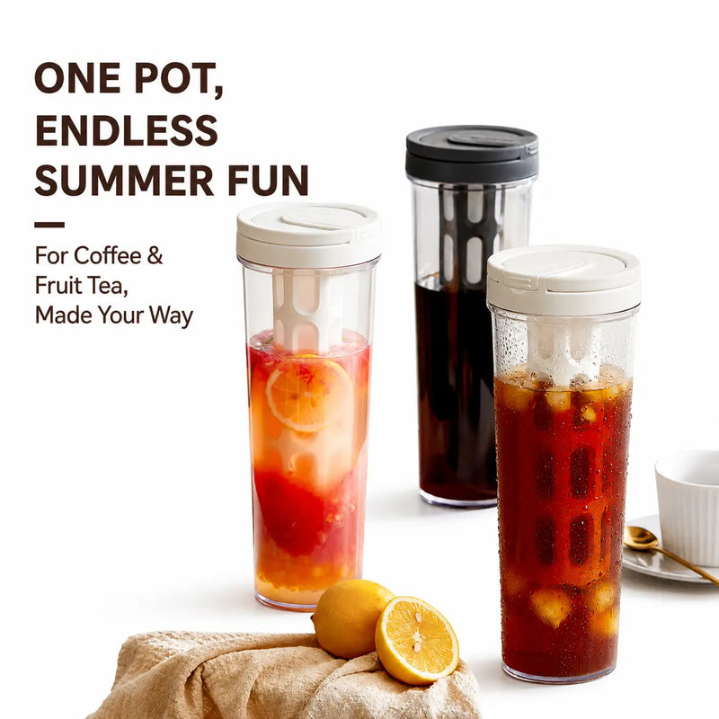 Cold Brew Infuser Bottle 600ml BPA-Free Slim Filter: drink ideas