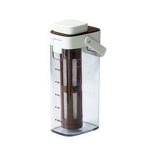 Cold Brew Coffee Pitcher 1000ml BPA-Free Filter Apricot/White: hero product shot