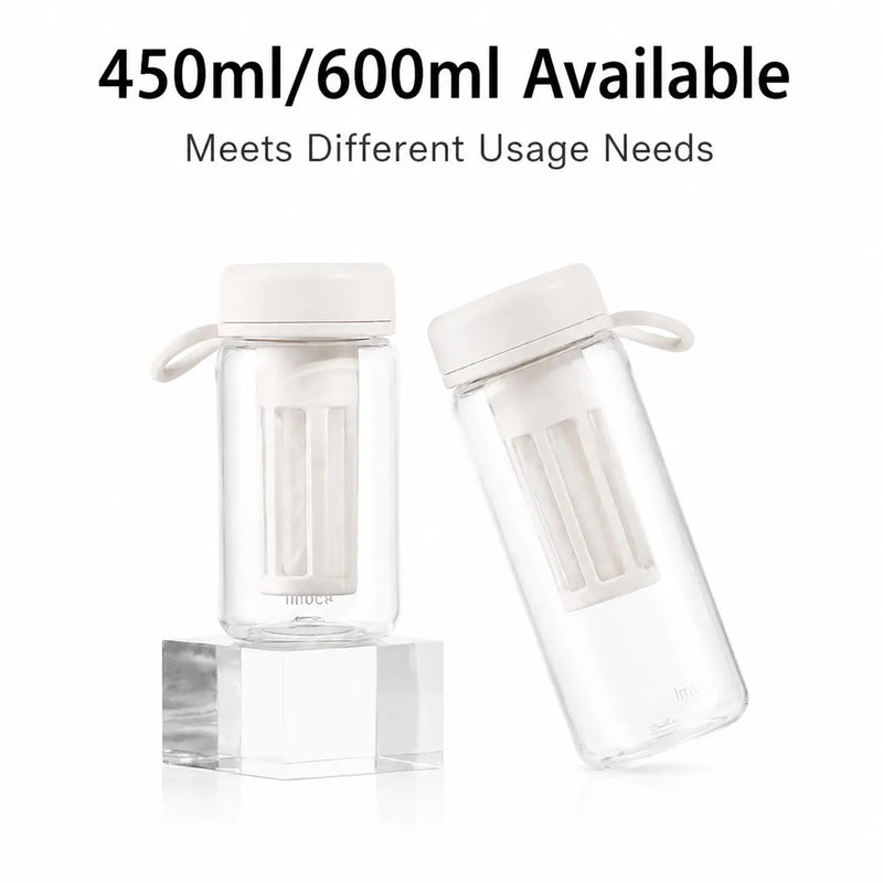 Cold Brew Infuser Bottle 450/600ml Glass Tea Coffee Brewer: 450ml 600ml capacity options
