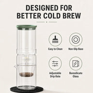 Cafetera de goteo en frío – torre de vidrio de 600 ml, caudal regulable - miniatura 3