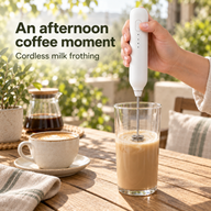 Handheld Milk Frother – USB-C, 3 Speeds, Double-Ring Head - miniatuur 3