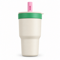 Double-Cup Straw Tumbler – 590/600ml, Glass & Stainless Steel - miniatura 10