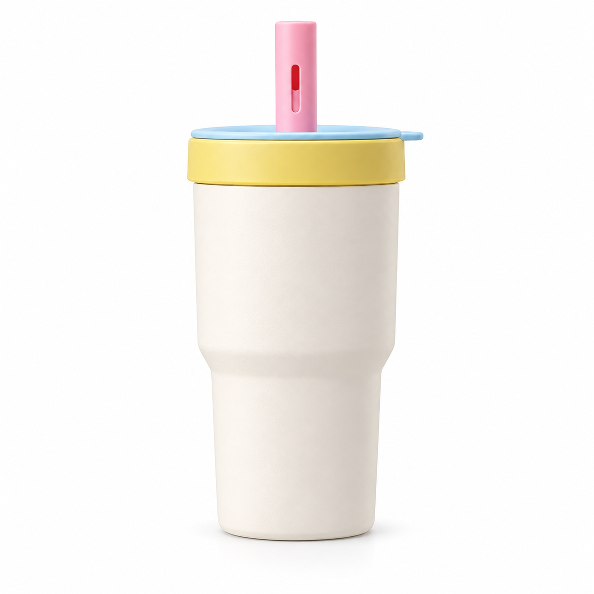 Double-Cup Straw Tumbler – 590/600ml, Glass & Stainless Steel - immagine del prodotto