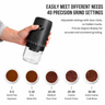 Yozcoffee electric coffee grinder with 40 precision grind settings from espresso to cold brew