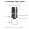 Yozcoffee electric coffee grinder detachable design with grinding adjustment ring, ceramic grinding core and grounds cup