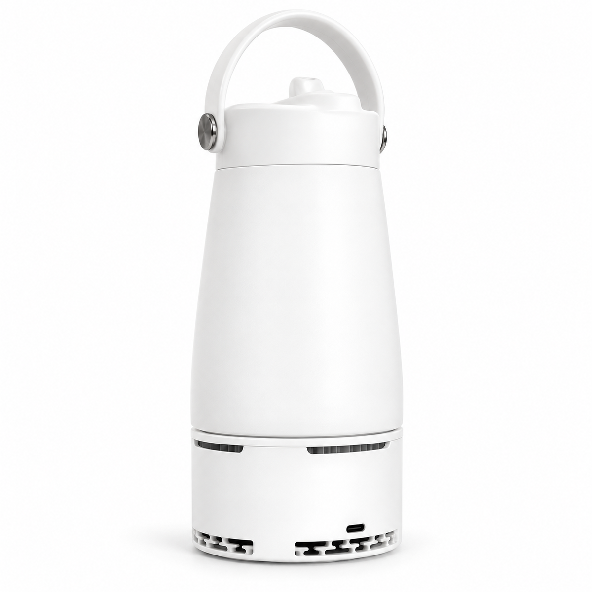 Yozcoffee white 500ml electric cooling and warming cup with carry handle and vented base