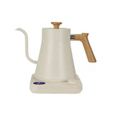 Yozcoffee Electric Gooseneck Kettle 0.9L 304 Stainless Steel Temperature Control Black/White