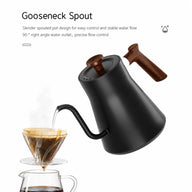 Electric Gooseneck Kettle 0.9L 304 Stainless Steel: yozcoffee electric gooseneck kettle 09l variable temperatu 04