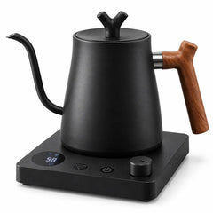 Electric Gooseneck Kettle 1L – Temperature Control & Wood-Grain Handle