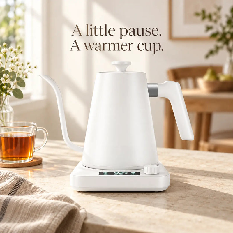 Yozcoffee Electric Gooseneck Kettle – 1L, Temperature Control - imagen del producto
